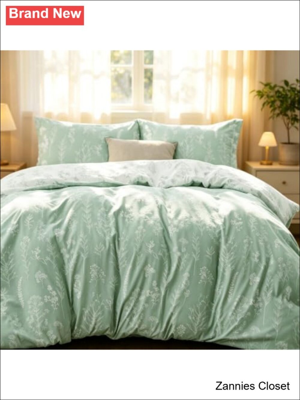 ✨Comforter Set Queen Reversible Cottagecore Floral Botanical Bedding Set 3 Piece
